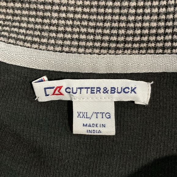 Cutter & Buck Black and Gray, Men's Pullover Snap front Closure, Size XXL - Picture 10 of 12